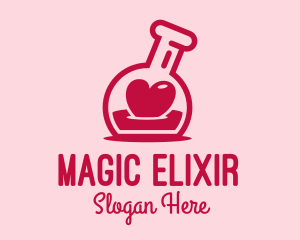 Love Potion Flask logo design