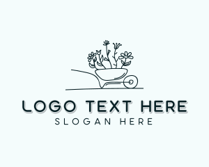 Wheelbarrow Flower Gardener logo