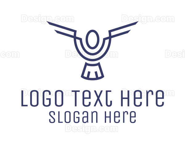 Geometric Dove Bird Logo