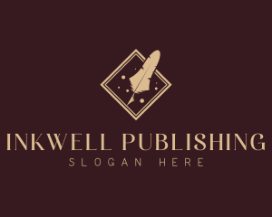 Publisher Writing Feather logo design