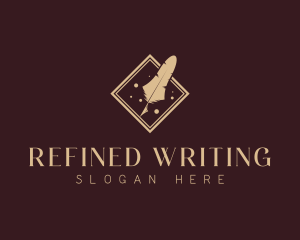 Publisher Writing Feather logo design