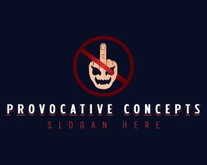 Prohibited Cursing Finger logo
