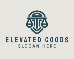 Legal Scale Shield logo design