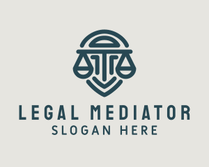 Legal Scale Shield logo design