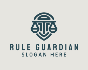 Legal Scale Shield logo design