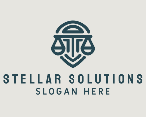 Legal Scale Shield logo design