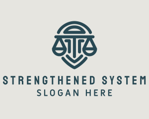 Legal Scale Shield logo design