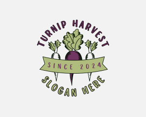 Turnip Radish Vegetable logo design