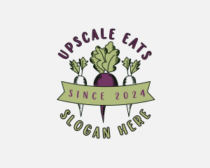 Turnip Radish Vegetable logo design