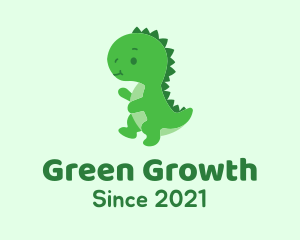 Green Baby Dinosaur  logo design