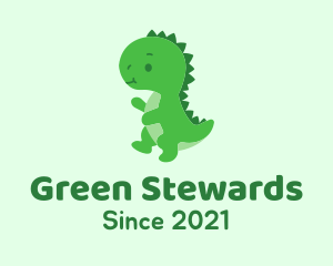 Green Baby Dinosaur  logo design