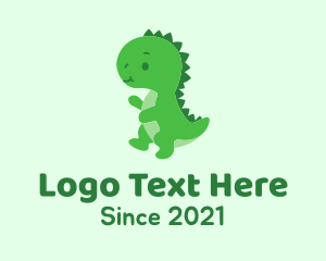 Raptor - Green Baby Dinosaur logo design