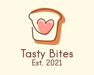 Heart Bread Slice  logo