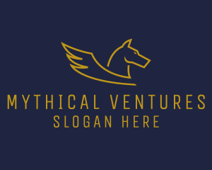 Mythical Pegasus Wings  logo design