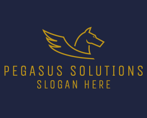 Mythical Pegasus Wings  logo design