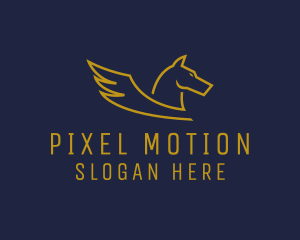 Mythical Pegasus Wings  logo design