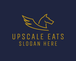 Mythical Pegasus Wings  logo design