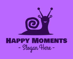 Happy Wild Snail logo design