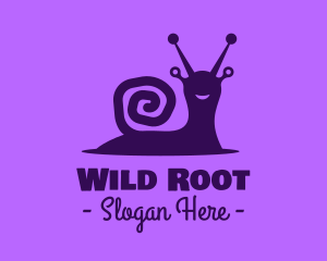 Happy Wild Snail logo design