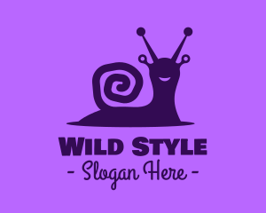 Happy Wild Snail logo design