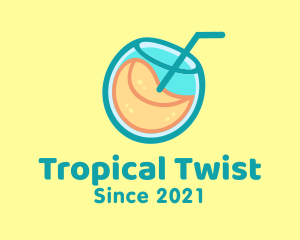 Tropical Orange Juice logo design