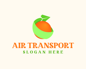 Plane Orange Delivery logo design