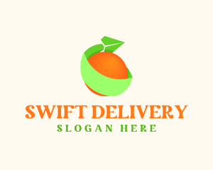 Plane Orange Delivery logo design