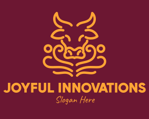 Golden Ox Head logo