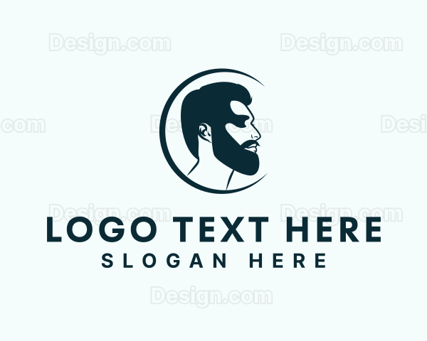 Man Beard Barber Logo