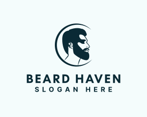 Man Beard Barber logo design