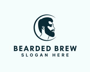 Man Beard Barber logo design