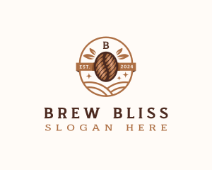 Brewed Coffee Bean logo design