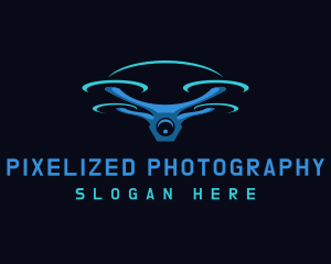 Flying Camera Drone logo design