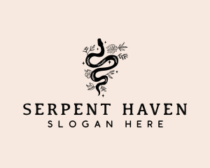 Serpent Poison Flower logo design