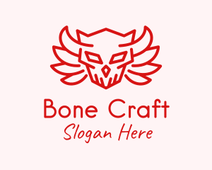 Skull Wings Skeleton logo