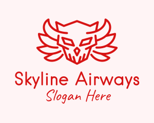 Skull Wings Skeleton logo