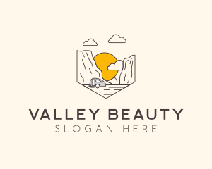 Trailer Van Sunset Valley logo design