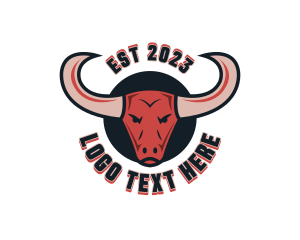 Bull Horns Animal logo