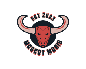 Bull Horns Animal logo design