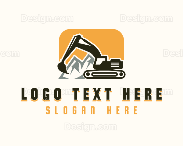 Excavator Mining Contractor Logo