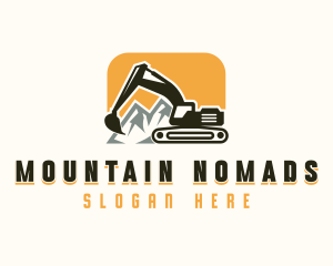 Excavator Mining Contractor logo design