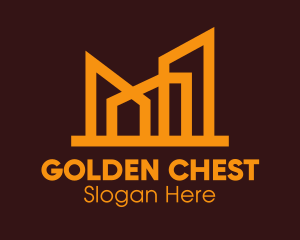 Golden Elegant Architecture Building logo design