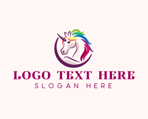 Unicorn LGBT Horse logo