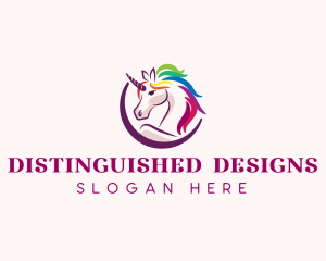 Unicorn LGBT Horse logo