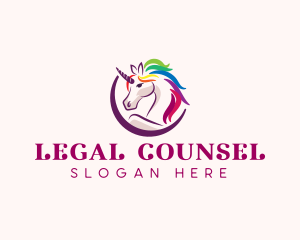 Unicorn LGBT Horse logo