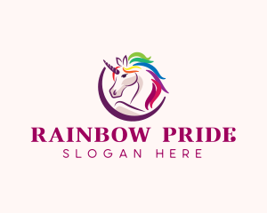 Unicorn LGBT Horse logo