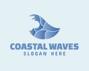 Ocean Wave Surfing logo design