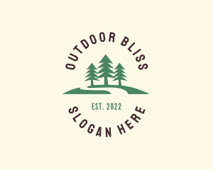 Pine Forest Camping logo design