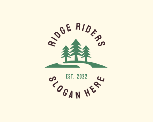 Pine Forest Camping logo design