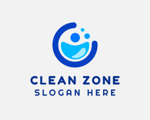 Blue Hygiene Letter C logo design